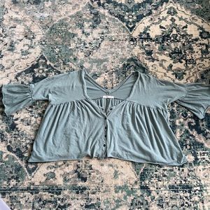 Sage Green Free People Crop